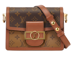 Mini Dauphine Crossbody, Canvas, Mono, NFC, S, 3*